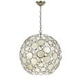 thumbnail image 1 of Crystorama Palla 6 Light Antique Silver Sphere Chandelier - 22'' W x 22'' H, 1 of 10