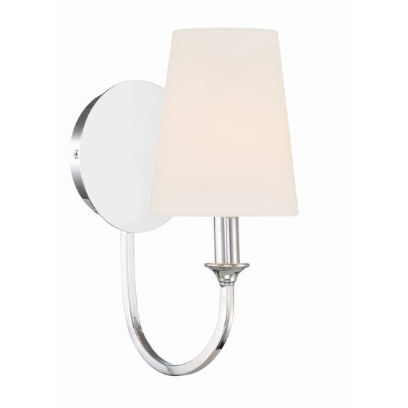 Crystorama Payton 1 Light Polished Chrome Wall Mount - 5.50'' W x 11.81'' H