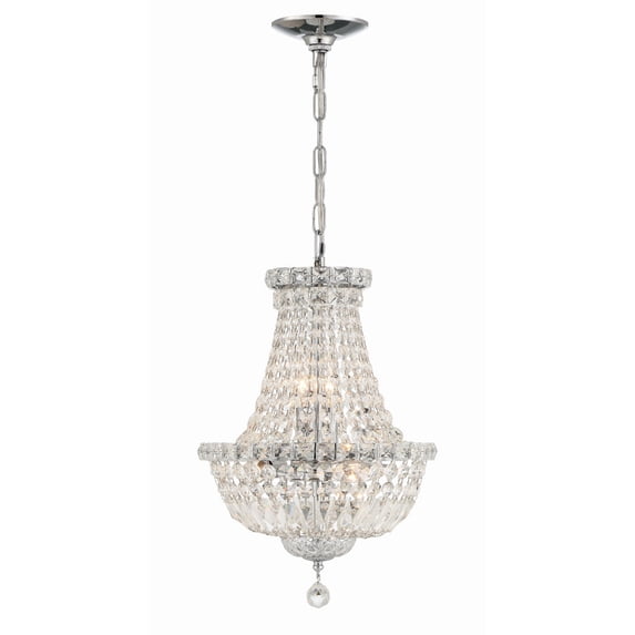 ROS-A1006-CH-CL-MWP Crystorama Lighting Roslyn - 5 Light Mini Chandelier-18 Inches Tall and 12 Inches Wide -Traditional Installation