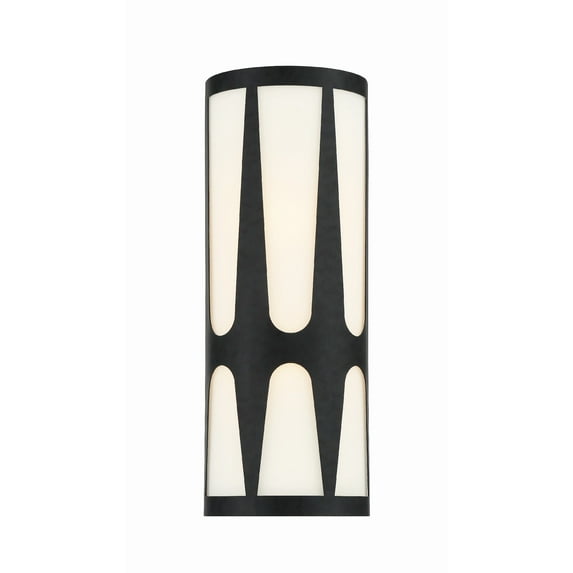 Crystorama Royston Integrated LED Black Sconce