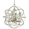 thumbnail image 1 of Crystorama Solaris 5 Lt Swarovski Strass Crystal Silver Sphere Chandelier - 9026-OS-CL-S, 1 of 7