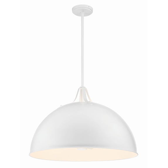 Crystorama Soto 3 Light White Pendant - 23.5"W x 15.75"H