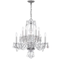 5080-CH-CL-SAQ Crystorama Lighting Crystal - Ten Light 2-Tier Chandelier in Traditional and Contemporary Style - 23 Inches Wide by 25 Inches