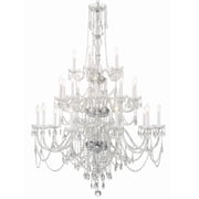 Crystorama Traditional Crystal 25 Light Polished Chrome Chandelier - 45W x 61H