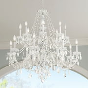 Crystorama Traditional Crystal 37W Polished Chrome 16-Light Chandelier