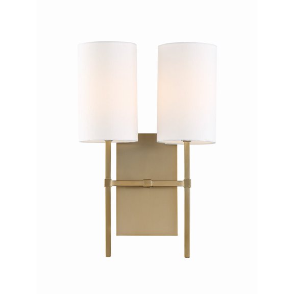 VER-242-AG Crystorama Lighting Veronica - Two Light Wall Sconce-Aged Brass Finish