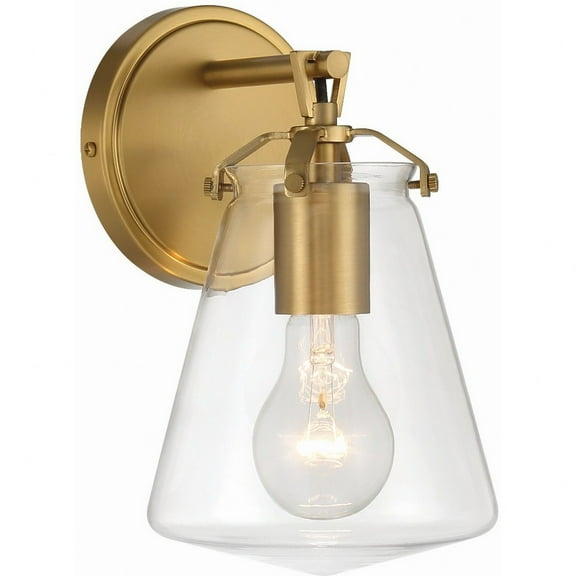 Crystorama Voss 1 Light Luxe Gold Sconce - 5.75"W x 9.75"H x 6.5"D