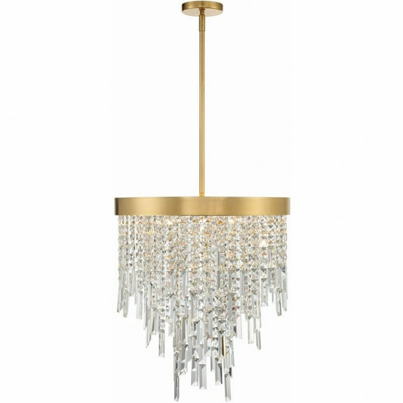 Crystorama Winfield 5 Light Antique Gold Chandelier - 20"W x 24"H x 20"D