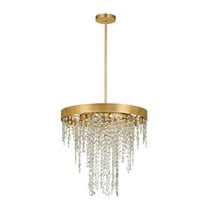 Crystorama Winham 5 Light Antique Gold Crystal Chandelier - 20'' W x 19'' H