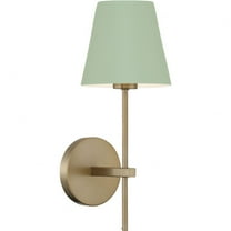 Crystorama Xavier 1 Light Vibrant Gold   Green Sconce - 6"W x 15"H x 7"D