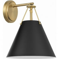 Crystorama Xavier 1 Light Vibrant Gold Sconce - 10"W x 12.5"H x 10.5"D