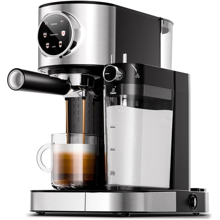 CRZOE 20Bar Espresso Machines 20Bar Automatic Espresso Machine - Pre-Infusion System, Single/Double Shot, Café-Quality Flavor