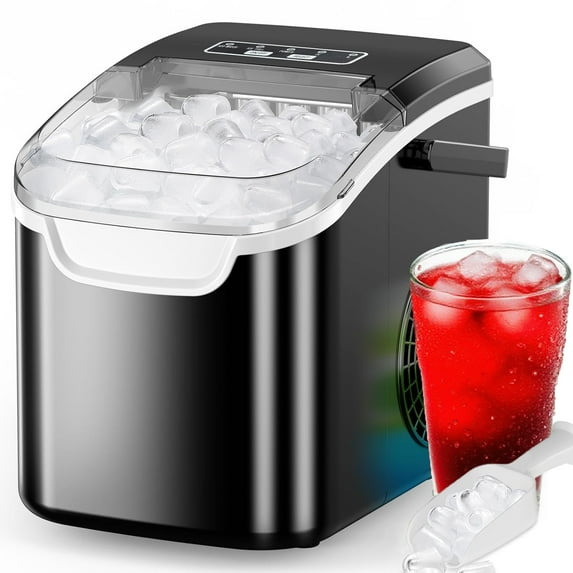 CRZOE Ice Maker Countertop, Stainless Steel Portable Ice Maker Machine,Perfectly for Home Use, Gift