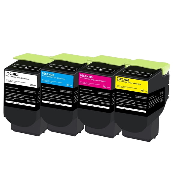 70C1HK0 70C1HC0 70C1HM0 70C1HY0 Toner Replacement for Lexmark CX310 CX410 CX510 CX317 CX417 CX517 CS310 CS510 CS410 CS417 CS517 Printer(4 Pack)