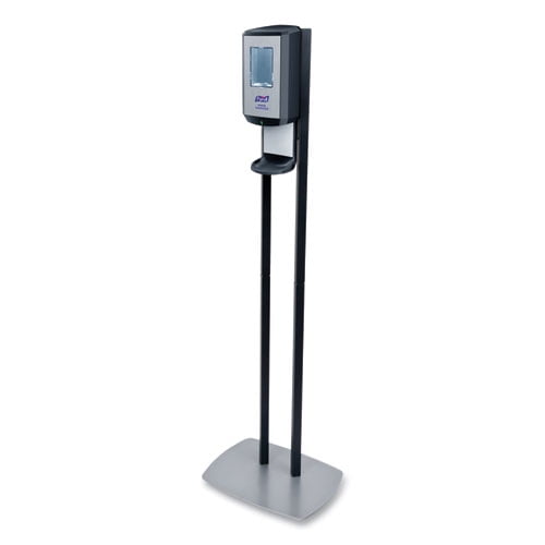 Cs8 Hand Sanitizer Floor Stand With Dispenser, 1,200 Ml, 13.5 X 5 X 28.5, Graphite | Bundle of 2
