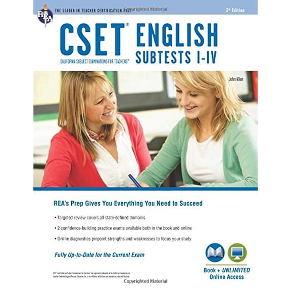 Pre-Owned CSET English Subtests I-IV Book + Online (Paperback) 0738612022 9780738612027