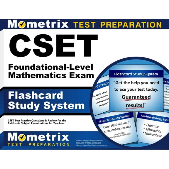 Cset Foundational-Level Mathematics Exam Flashcard Study System : Cset Test Practice Questions & Review for the California Subject Examinations for Teachers (Cards)