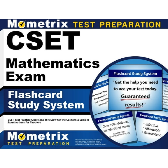 Cset Mathematics Exam Flashcard Study System : Cset Test Practice Questions & Review for the California Subject Examinations for Teachers (Cards)