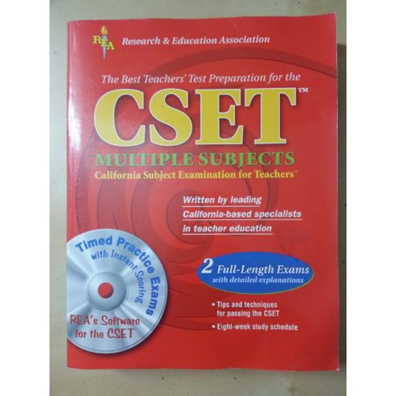 Pre-Owned Cset Multiple Subjects W/CD-ROM (Rea) - The Best Test Preparation: 1st Edition [With CDROM] (Paperback) 073860058X 9780738600581