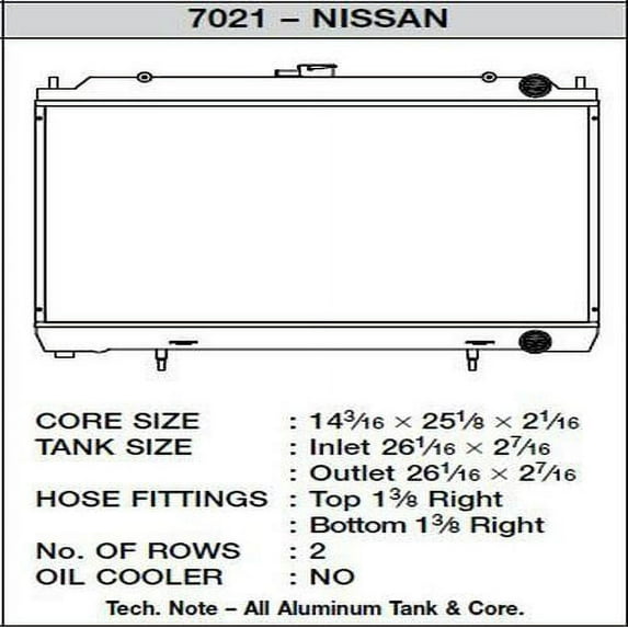Csf 7021 High Performance Radiator