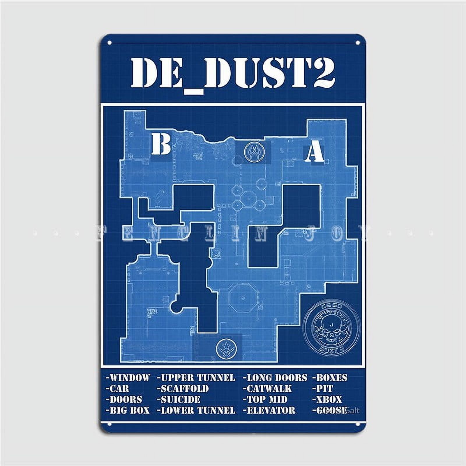 Csgo De_Dust 2 Poster Metal Plaque Club Bar Plaques Wall Cave Funny Tin ...