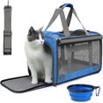 CshidWorld Cat Carrier Pet Large Cat Carrier for Small Medium Dogs Cats Under 25lbs with a Bowl