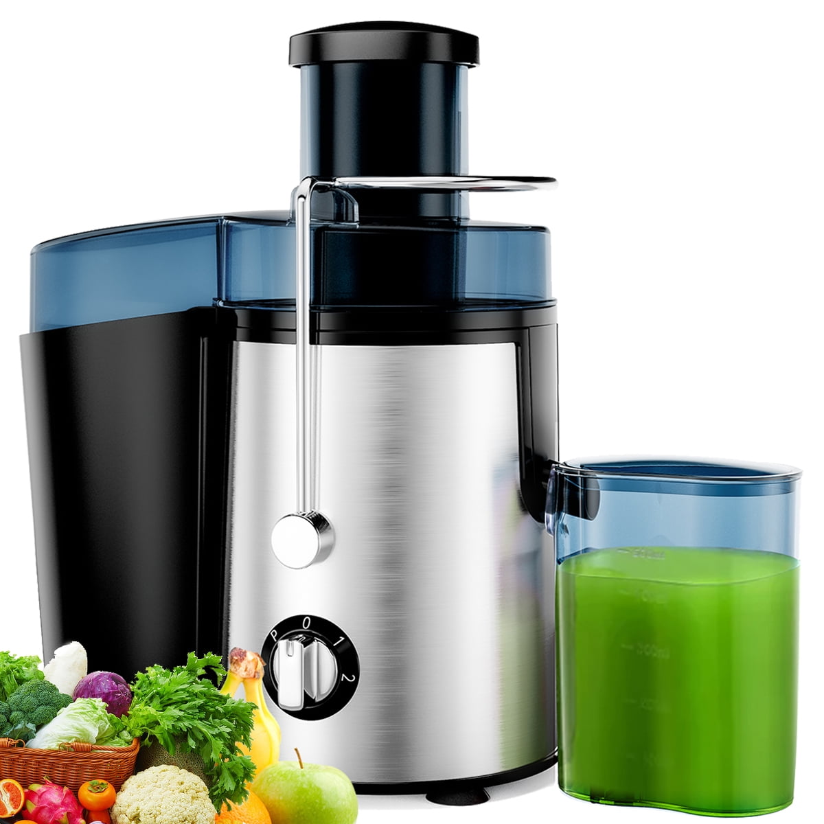 CshidWorld Juicer, 400W Centrifugal Juice Extractor with 3" Feed Chute