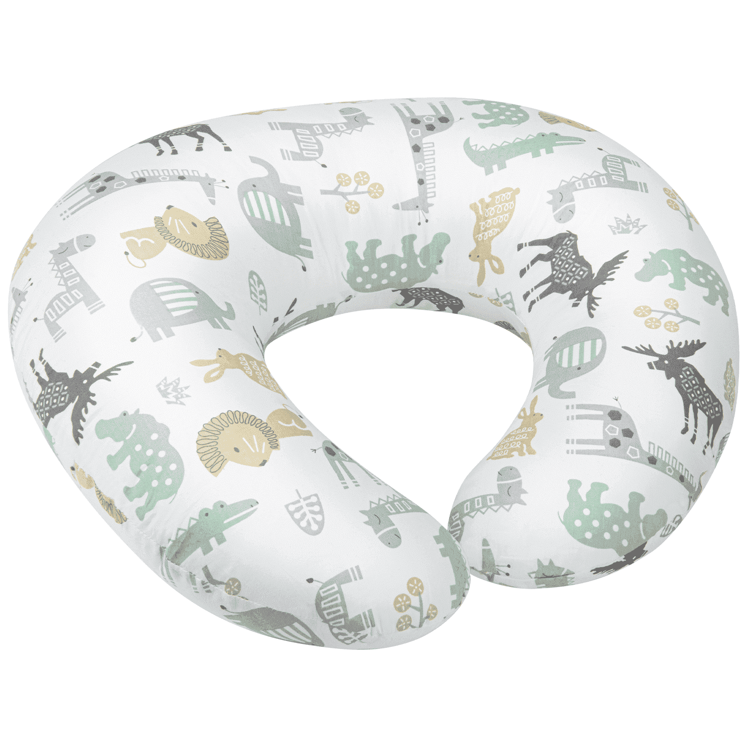 CshidWorld Nursing Pillow, Ergonomic Nursing Essentials for Bottle and Breastfeeding, Firm Fiber Fill, with Removable Nursing Pillow Cover, Machine Washable, Breastfeeding Essentials