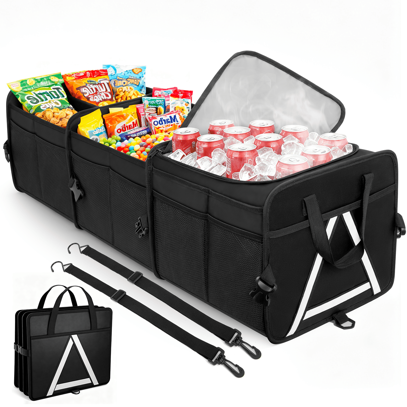 Cshidworld Car Trunk Storage Organizer 4 in 1 Multi Compartment