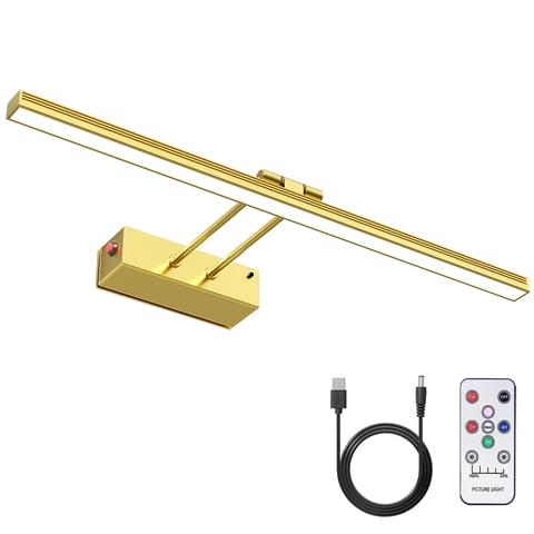 Cshidworld 16” 3000K/4000K/6500K LED Dimmable Gold Wireless Picture Light