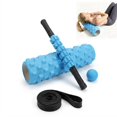 thumbnail image 1 of Cshidworld 5-in-1 Foam Roller Set, 18-inch Deep Tissue Foam Roller with Massage Stick, Massage Ball, Resistance Band & Carry Bag for Stretching, Yoga, Pilates & Fitness, 1 of 2