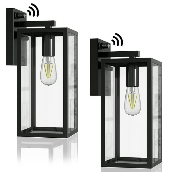 Cshidworld Modern Solar Outdoor Wall Lanterns (2 Count)