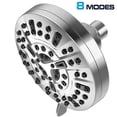 thumbnail image 1 of Cshidworld Shower Head High Pressure Rain, 8 Settings Bathroom Rain Showerhead with Chrome Finish, High Quality, 1-Min Install Adjustable Angles Replacement for Yours Bathroom Shower Heads, 1 of 7