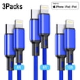 thumbnail image 1 of Cshidworld USB C to Lightning Cable [MFi Certified] 3Pack 6/6/10FT iPhone Fast Charger Cable Type C Charging Cord Compatible with iPhone 14 13 13 Pro Max 12 12 Pro Max 11 XS XR X iPad,Blue, 1 of 7