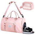 thumbnail image 1 of Cshidworld Women's 20.5” Waterproof Duffle Bag with Toiletry Bag, Pink, 2-Piece, 1 of 6