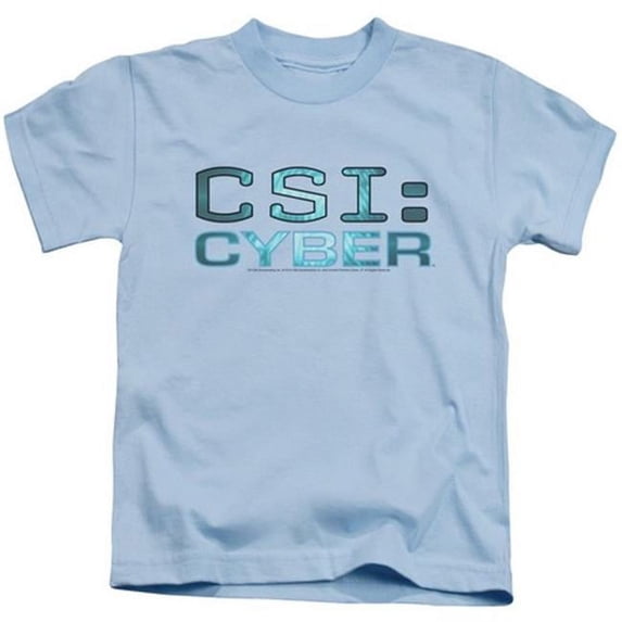 Csi- Cyber-Cyber Logo - Short Sleeve Juvenile 18-1 Tee - Light Blue- Large 7