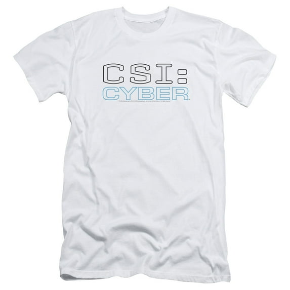 Csi: Cyber Logo Adult 30/1 T-Shirt White