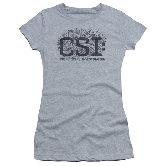 Csi - Distressed Logo - Juniors Teen Girls Cap Sleeve Shirt - XX-Large
