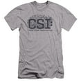 thumbnail image 1 of Csi Distressed Logo Premium Canvas Adult Slim Fit 30/1 T-Shirt Athletic Heather, 1 of 1