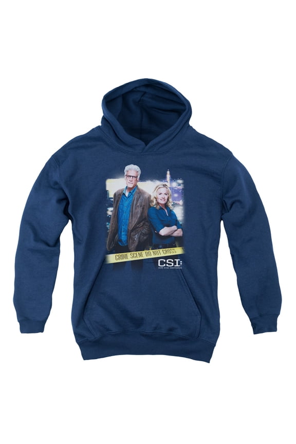 Csi - Do Not Cross - Youth Hooded Sweatshirt - Medium