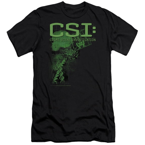 Csi Evidence Premium Canvas Adult Slim Fit 30/1 T-Shirt Black