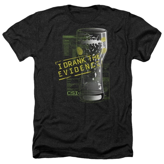 Csi - I Drank The Evidence - Heather Short Sleeve Shirt - X-Large