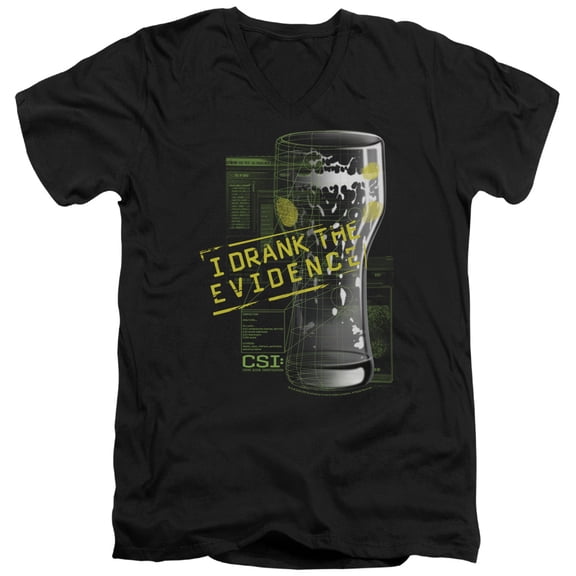 Csi - I Drank The Evidence - Slim Fit V Neck Shirt - Large