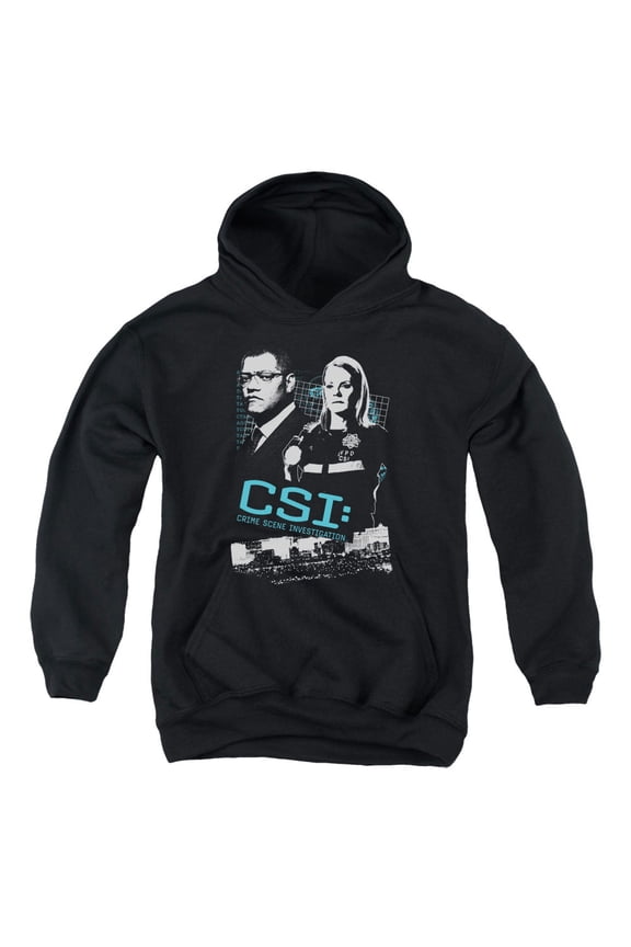 Csi Investigate This Youth Pullover Hoodie Sweatshirt Black