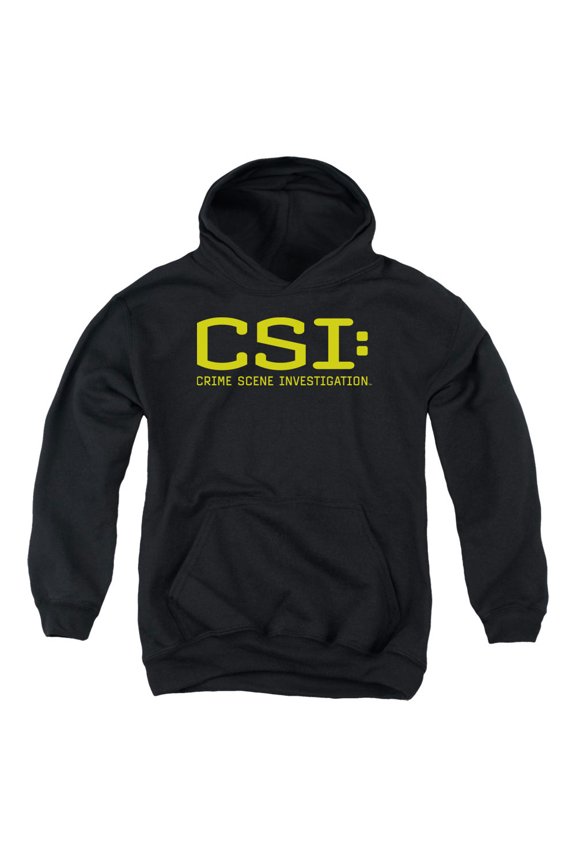 Csi Logo Youth Pullover Hoodie Sweatshirt Black