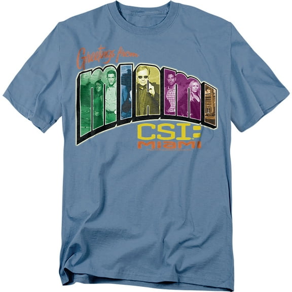 Csi Miami Greeting From Miami Officially Licensed Adult T-Shirt S