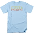 thumbnail image 1 of Csi Miami Logo Distressed Adult 18/1 T-Shirt Light Blue, 1 of 1