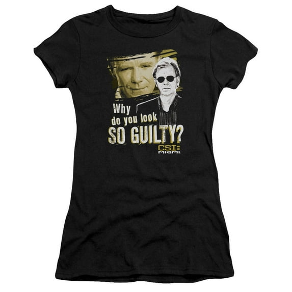 Csi Miami So Guilty Junior Women's Sheer T-Shirt Black