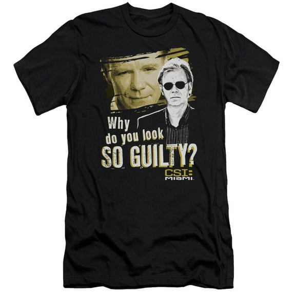Csi Miami So Guilty Premium Canvas Adult Slim Fit 30/1 T-Shirt Black