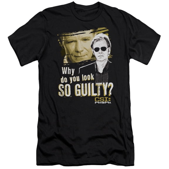 Csi Miami So Guilty Premium Canvas Adult Slim Fit 30/1 T-Shirt Black